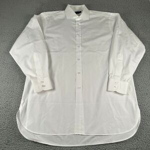 Hilditch and Key Dress Shirt Mens 17 1/2 Classic Cutaway Collar White Business